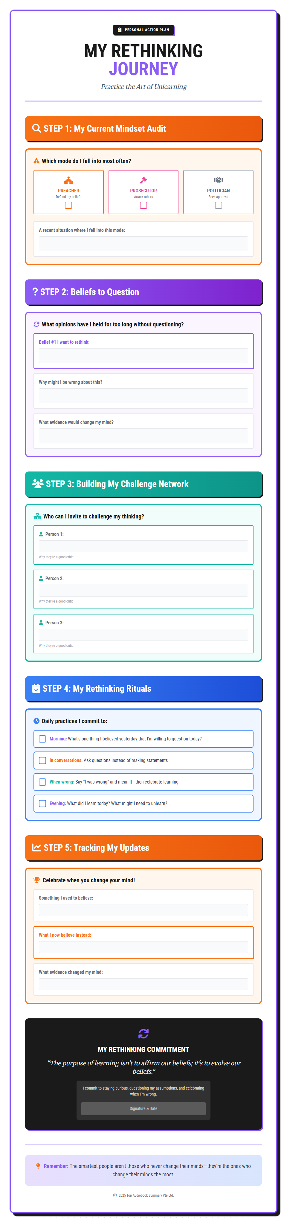 Personal Action Plan Preview